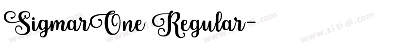 SigmarOne Regular字体转换
